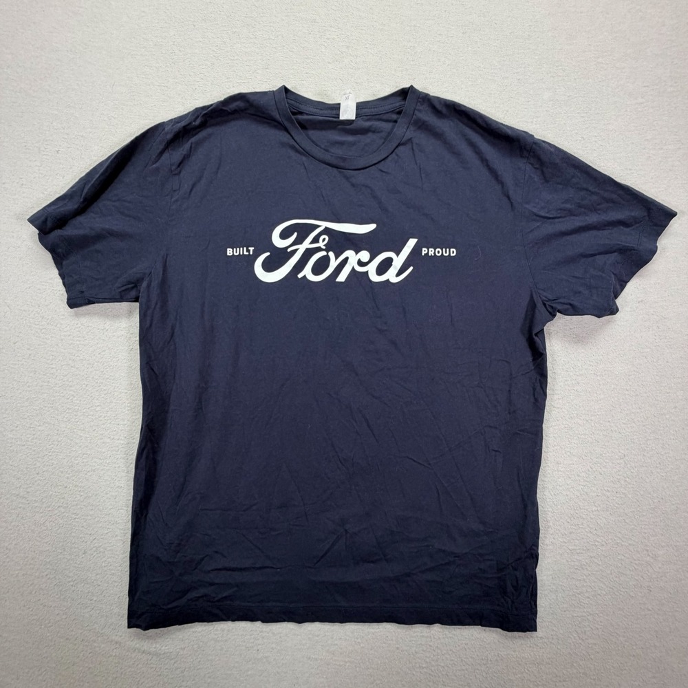 Alternative Mens T-Shirt Regular Navy Blue Built Ford Proud Graphic XL